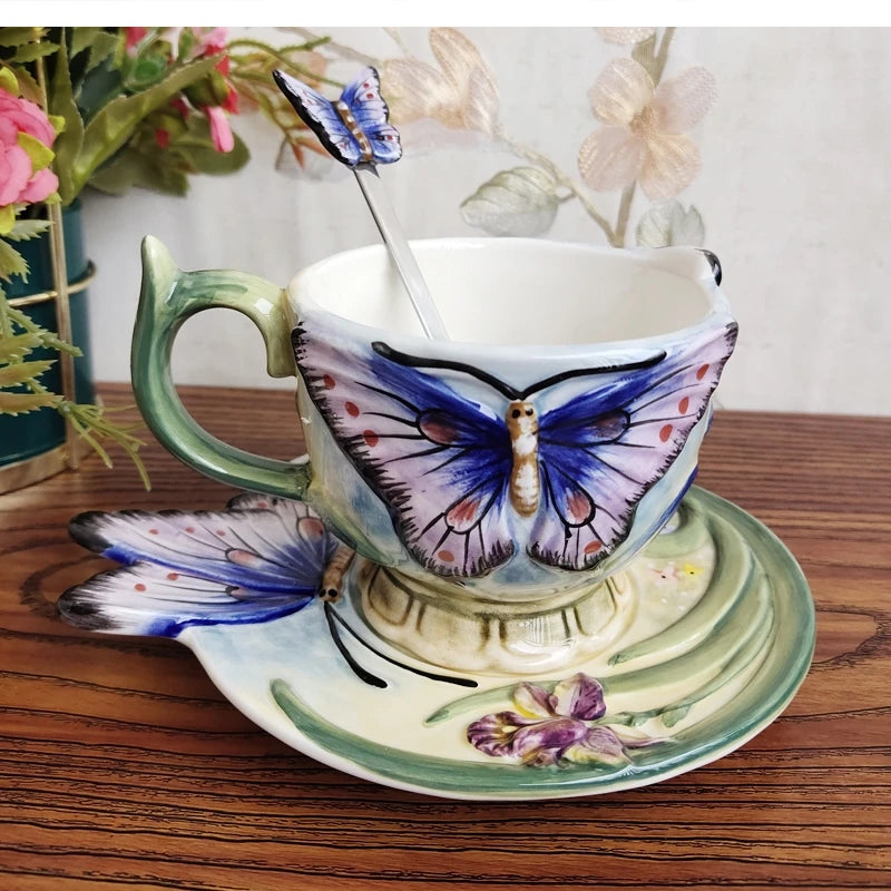 Keramik Teebehälter – Handbemalt Orchidee – Umweltfreundlich