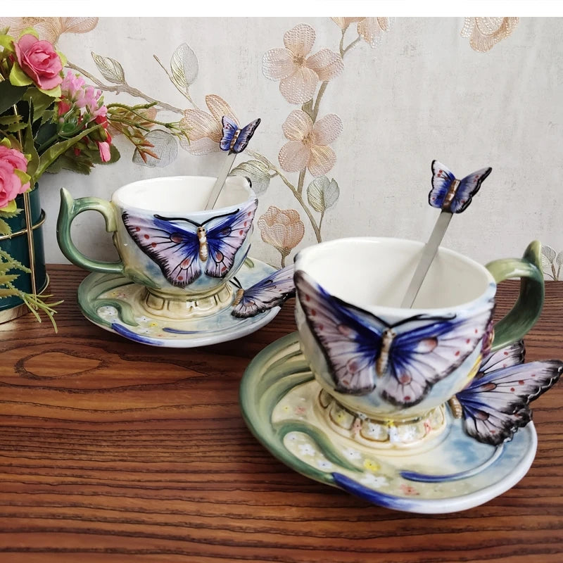 Keramik Teebehälter – Handbemalt Orchidee – Umweltfreundlich