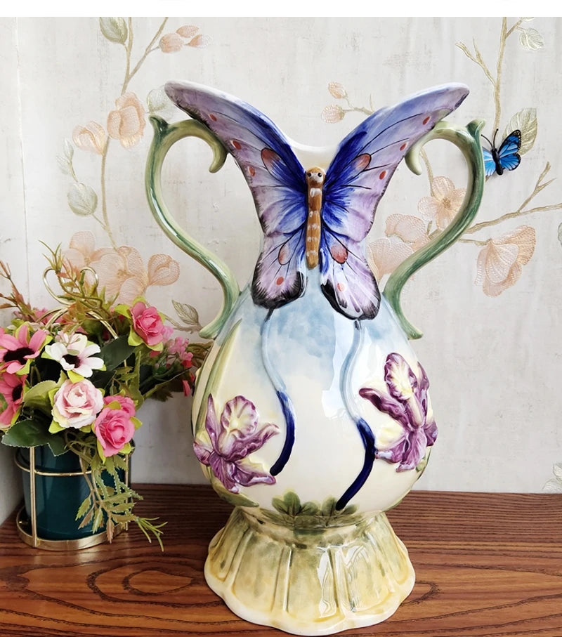 Keramik Teebehälter – Handbemalt Orchidee – Umweltfreundlich