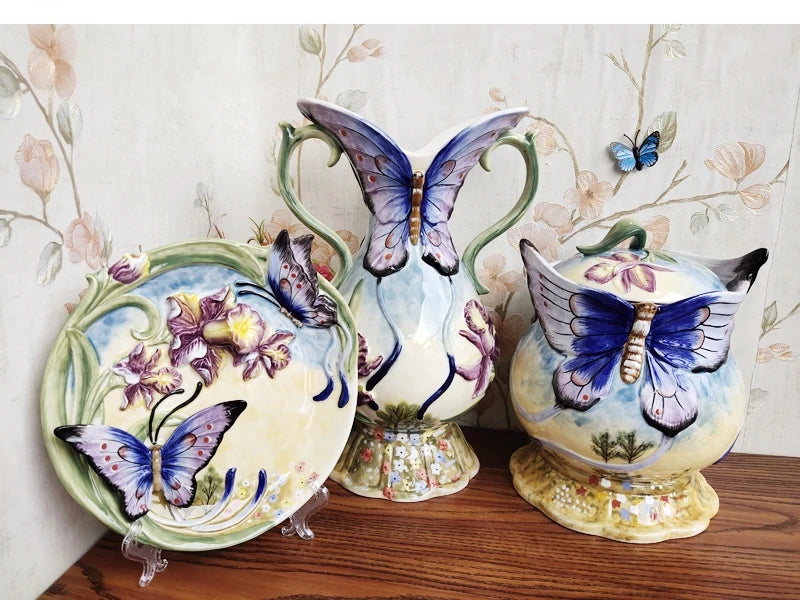 Keramik Teebehälter – Handbemalt Orchidee – Umweltfreundlich