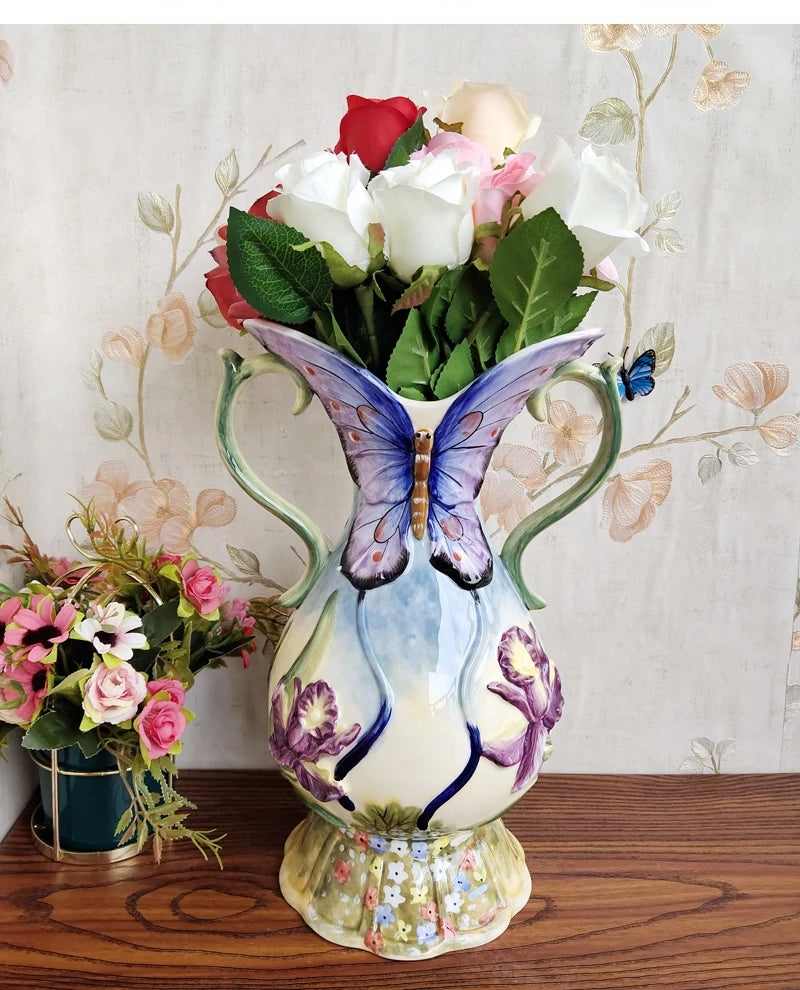 Keramik Teebehälter – Handbemalt Orchidee – Umweltfreundlich