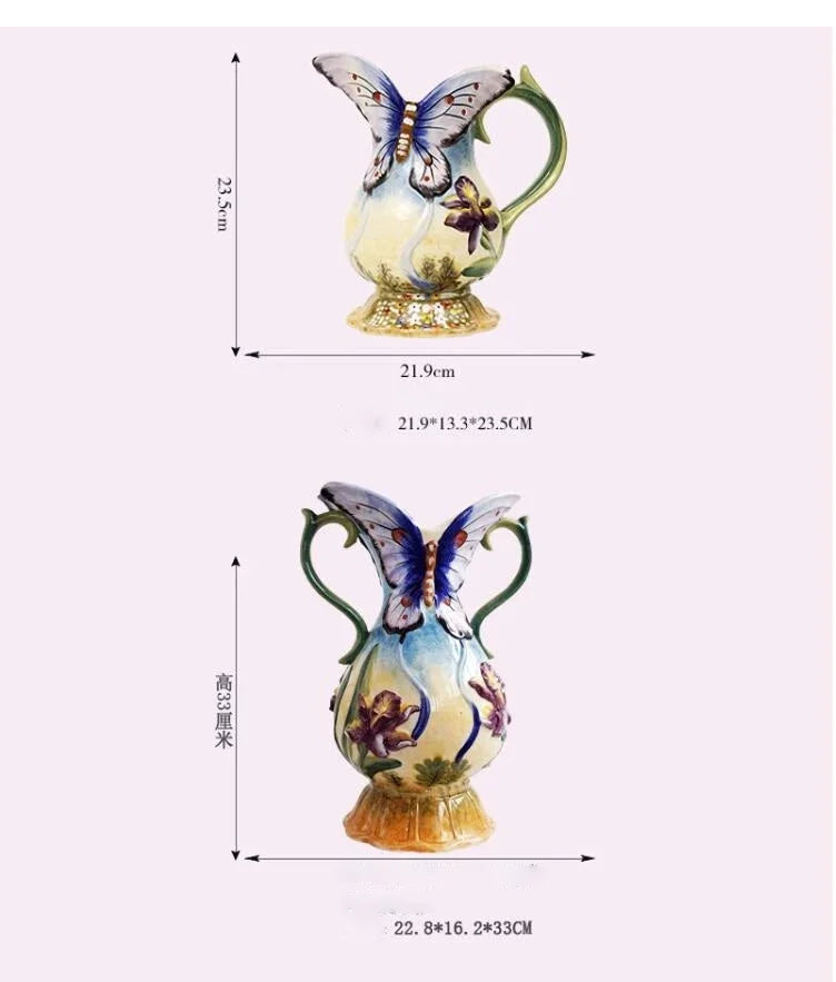 Keramik Teebehälter – Handbemalt Orchidee – Umweltfreundlich