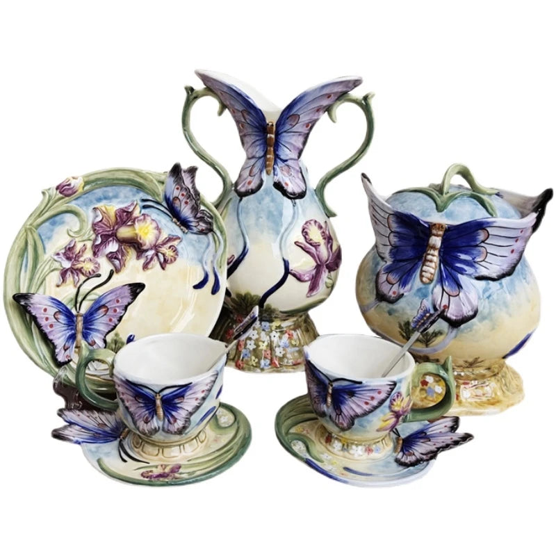 Keramik Teebehälter – Handbemalt Orchidee – Umweltfreundlich