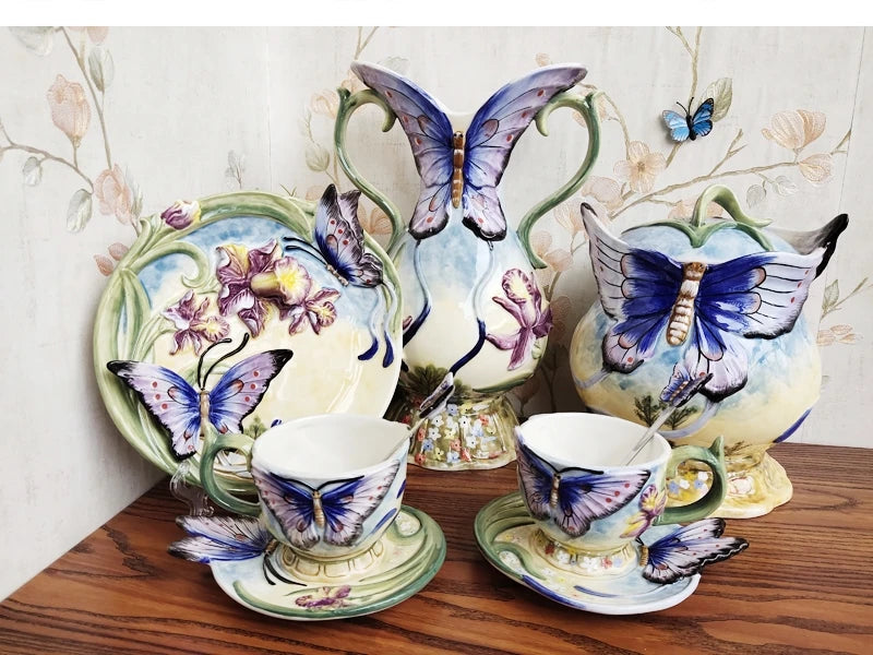 Keramik Teebehälter – Handbemalt Orchidee – Umweltfreundlich