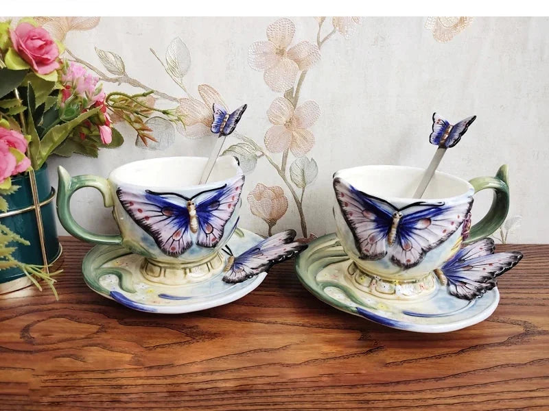 Keramik Teebehälter – Handbemalt Orchidee – Umweltfreundlich