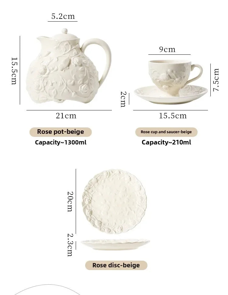 Keramik-Teeset – Porzellan Schwarz Tee – Retro Stil