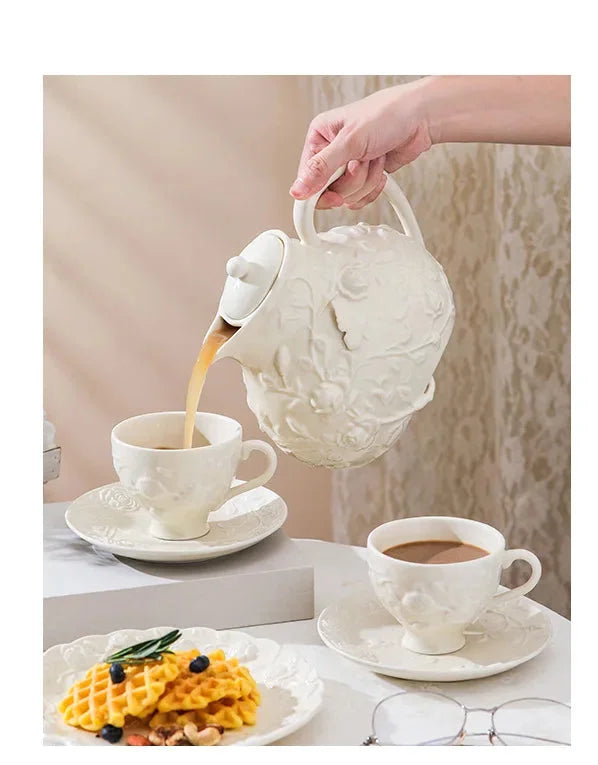 Keramik-Teeset – Porzellan Schwarz Tee – Retro Stil