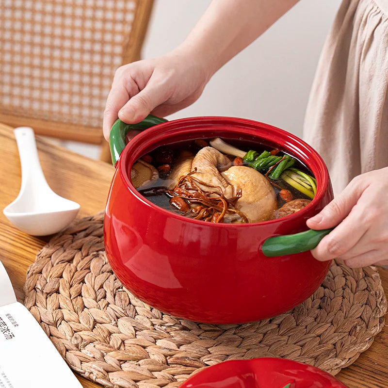 Keramik Tischgeschirr Schale – Tomatenform – 900ml & 1600ml