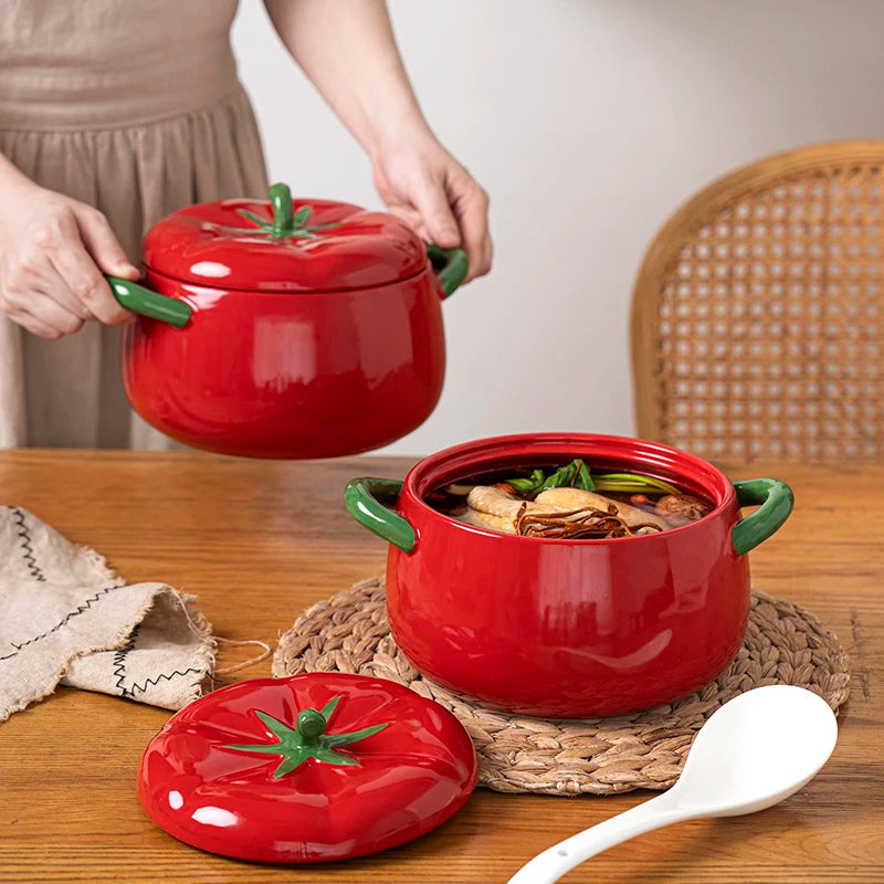 Keramik Tischgeschirr Schale – Tomatenform – 900ml & 1600ml