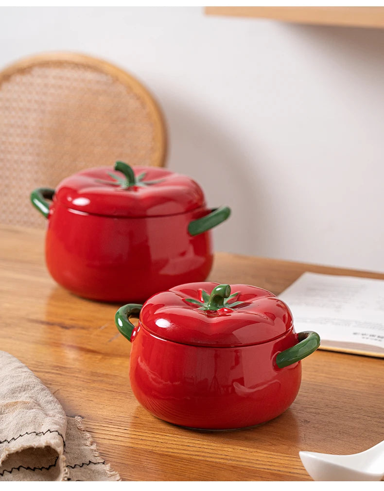 Keramik Tischgeschirr Schale – Tomatenform – 900ml & 1600ml