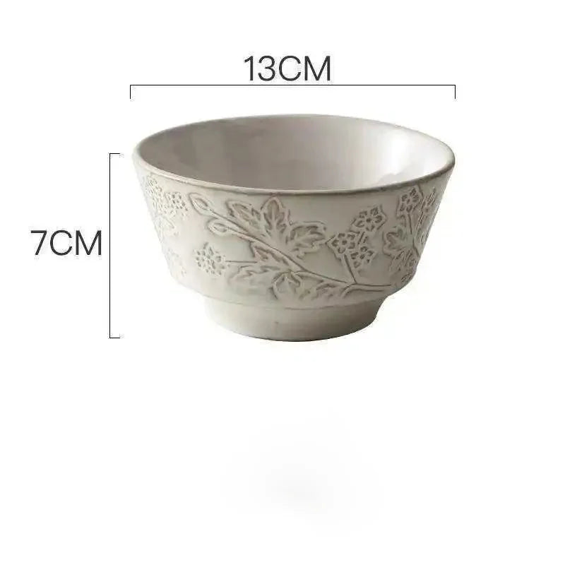 Keramik Westliche Küche Teller – Französisches Retro Relief – Versch. Grössen