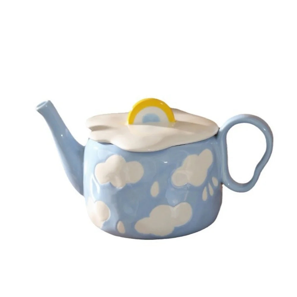 Keramik-Wolken-Teekanne – Handgezeichnetes Design – 900ml