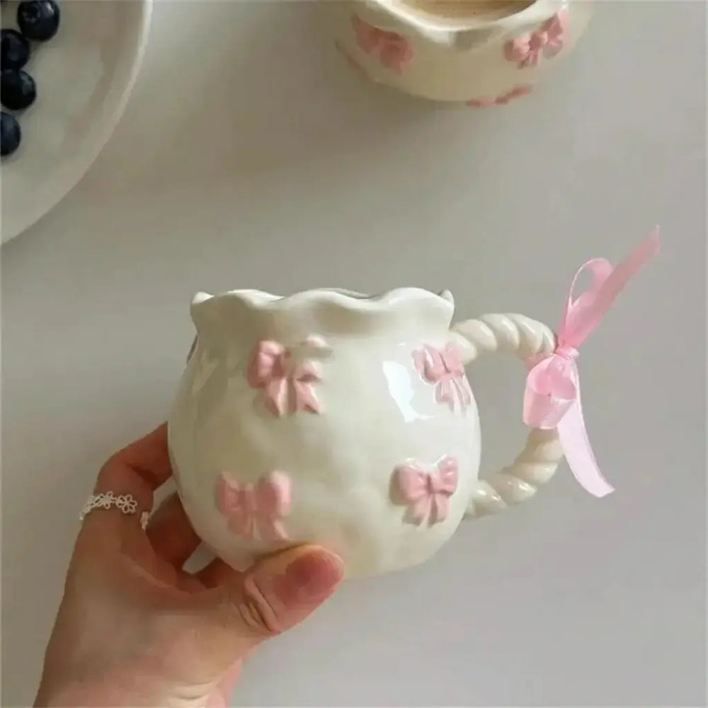 Keramikbecher – Süsses Schleifen-Design – 301-400ml