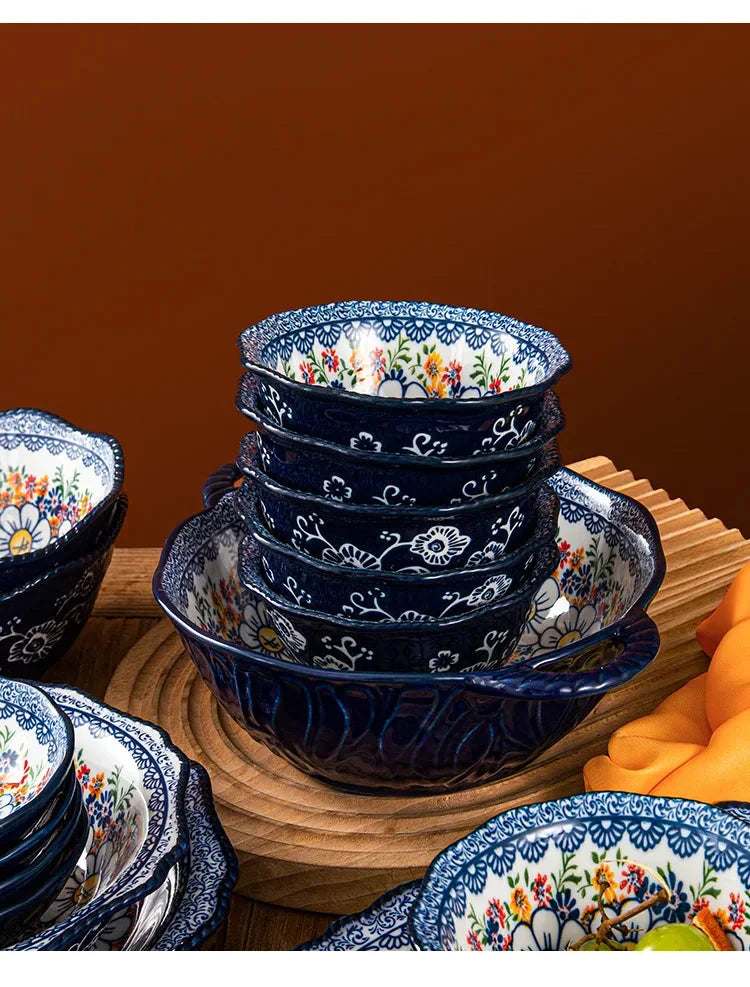 Keramikgeschirr Set – Boheme Blumenmuster – Verschiedene Grössen