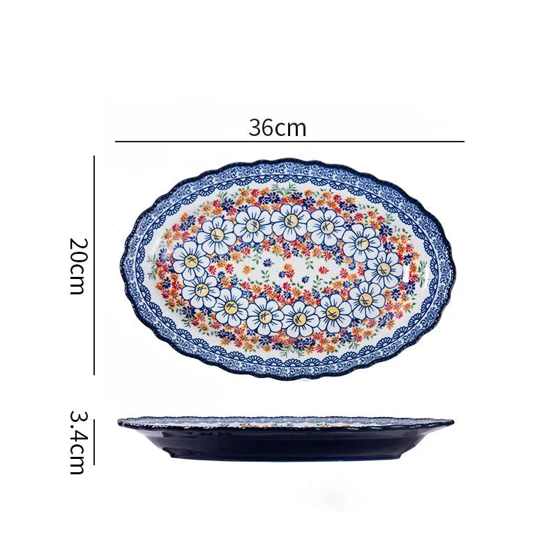 Keramikgeschirr Set – Boheme Blumenmuster – Verschiedene Grössen