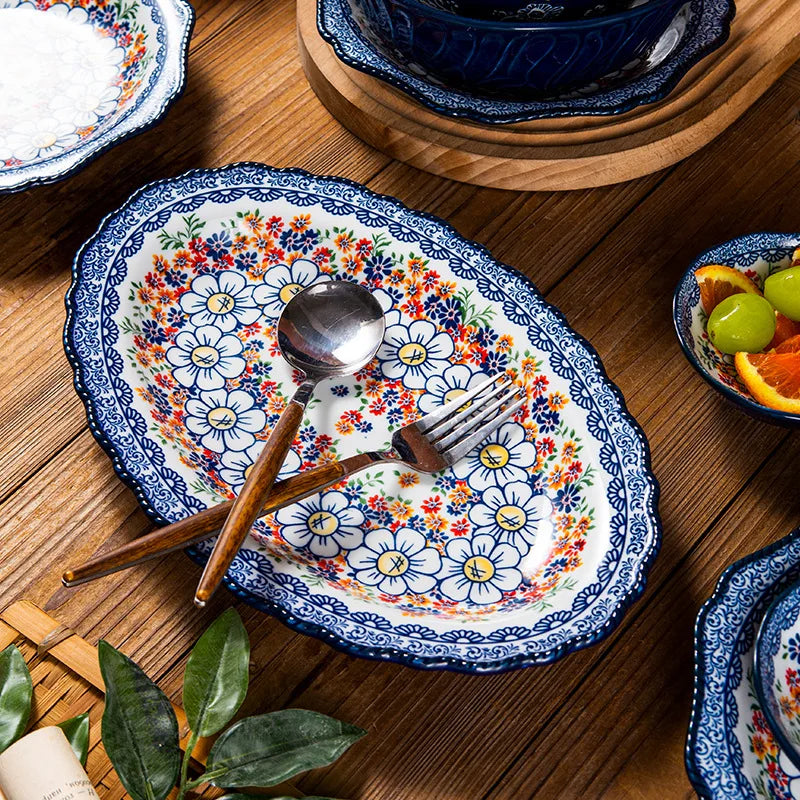 Keramikgeschirr Set – Boheme Blumenmuster – Verschiedene Grössen