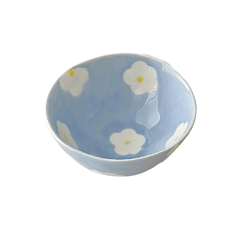 Keramikgeschirrset – Blumendesign – Pink & Blau Varianten