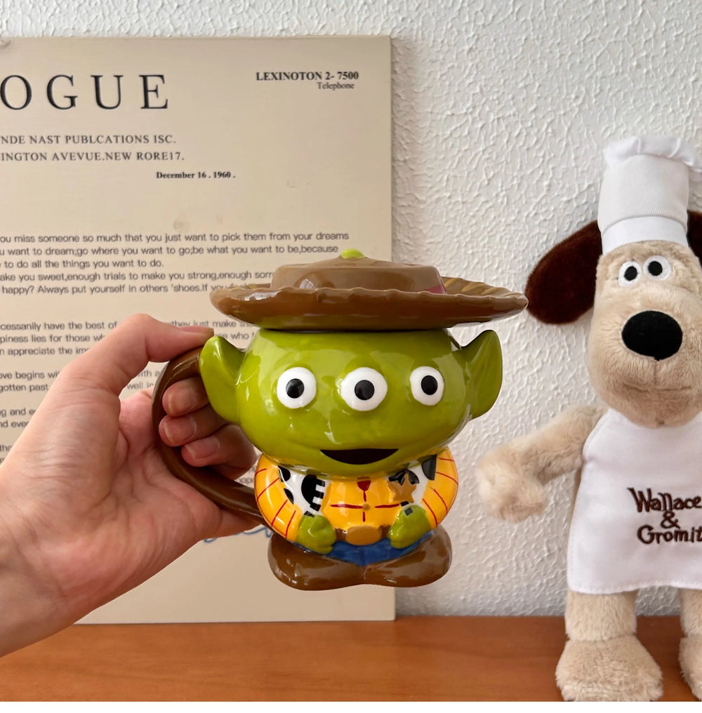 Keramiktasse Alien – Niedliches Design – 350ml