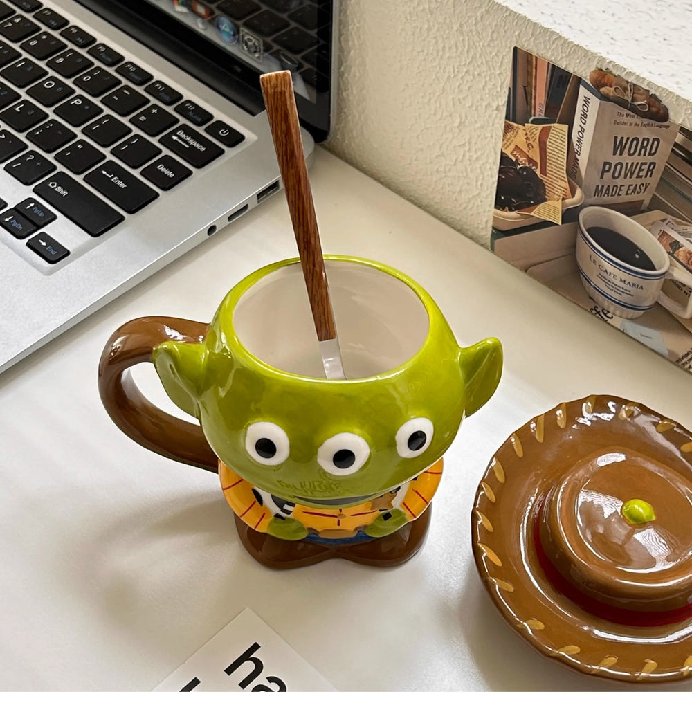 Keramiktasse Alien – Niedliches Design – 350ml