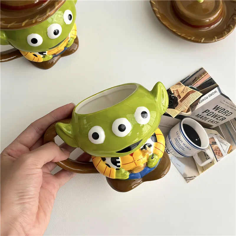 Keramiktasse Alien – Niedliches Design – 350ml