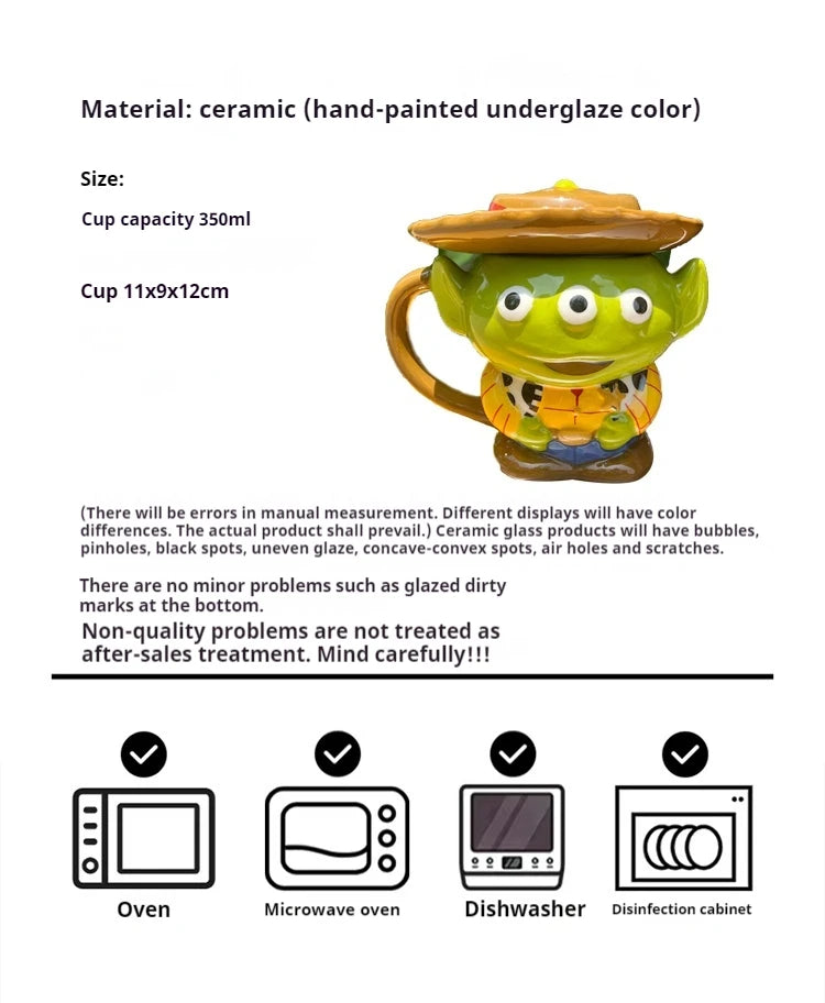 Keramiktasse Alien – Niedliches Design – 350ml