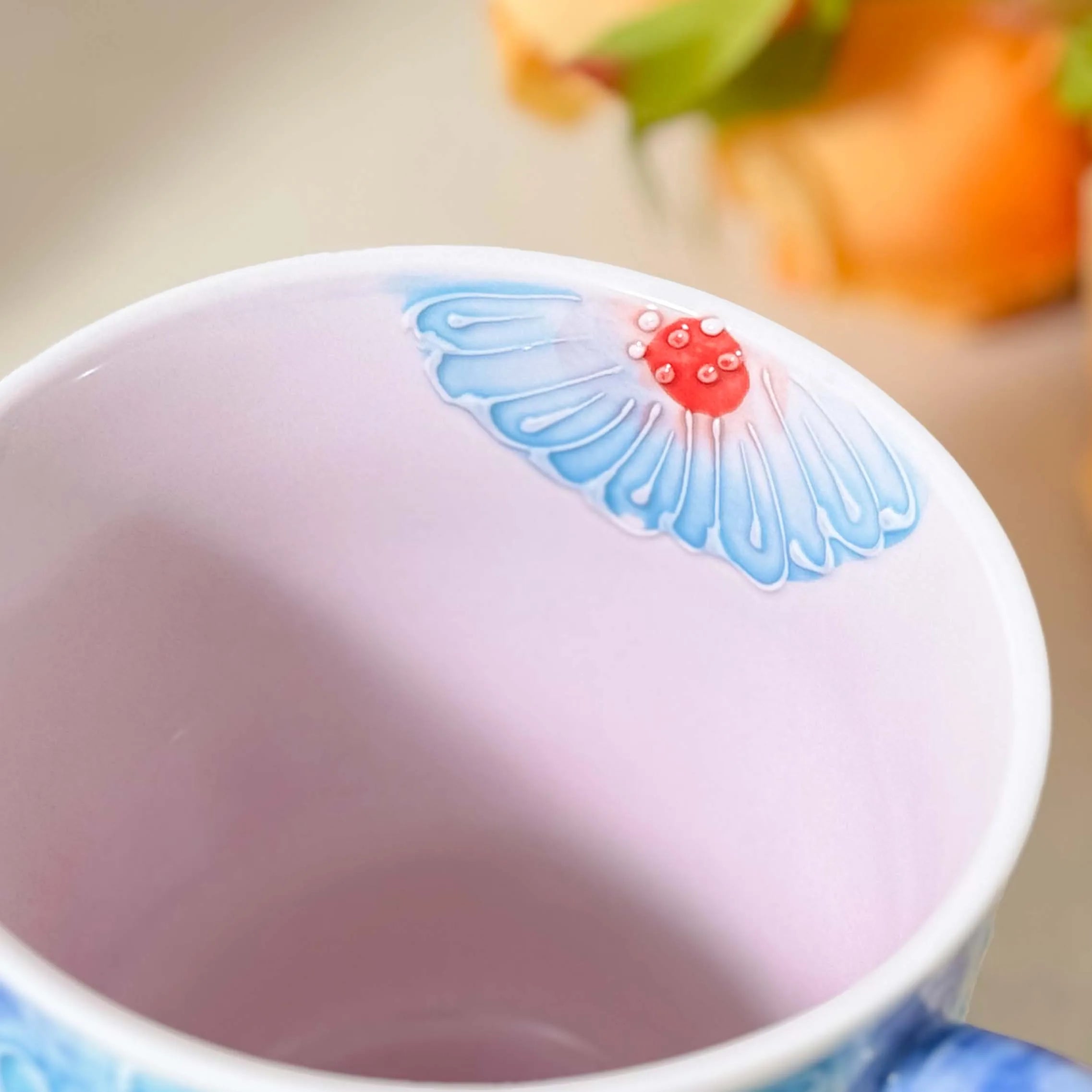 Keramiktasse mit Blumendesign – Japan Stil 501ml