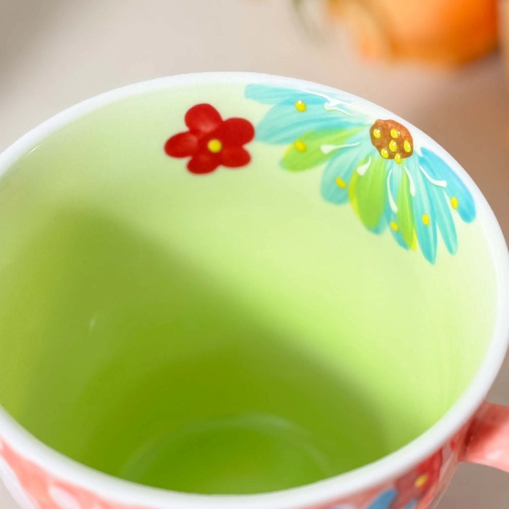 Keramiktasse mit Blumendesign – Japan Stil 501ml