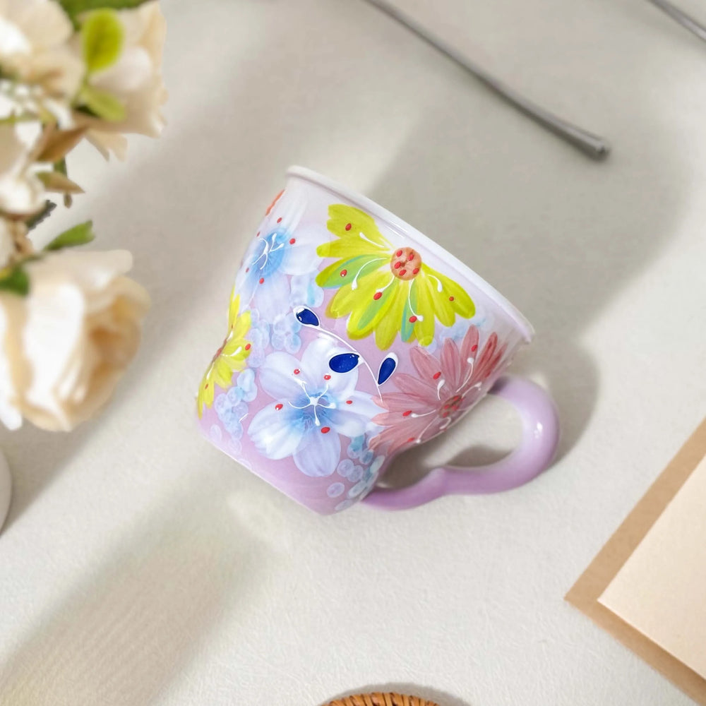 Keramiktasse mit Blumendesign – Japan Stil 501ml