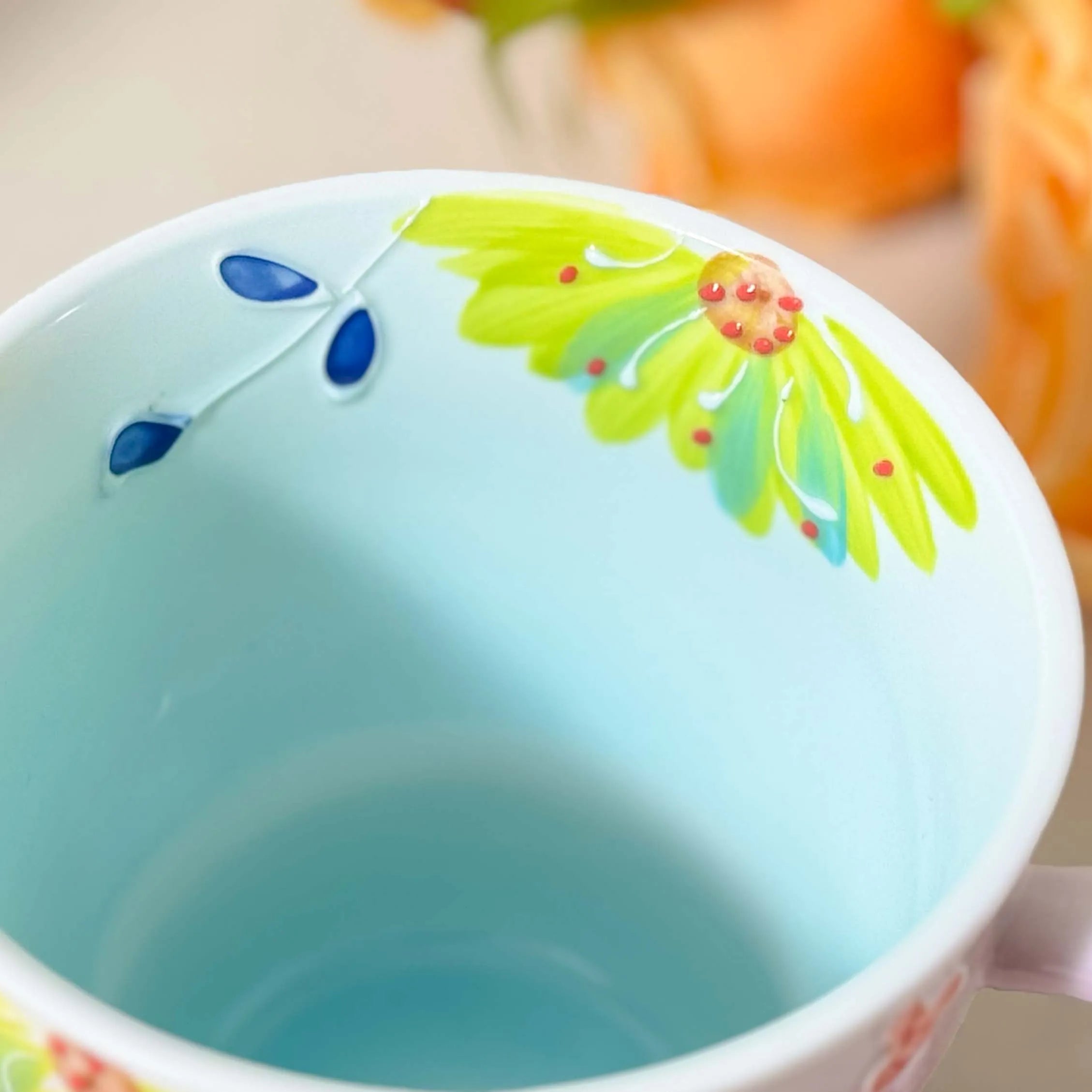 Keramiktasse mit Blumendesign – Japan Stil 501ml