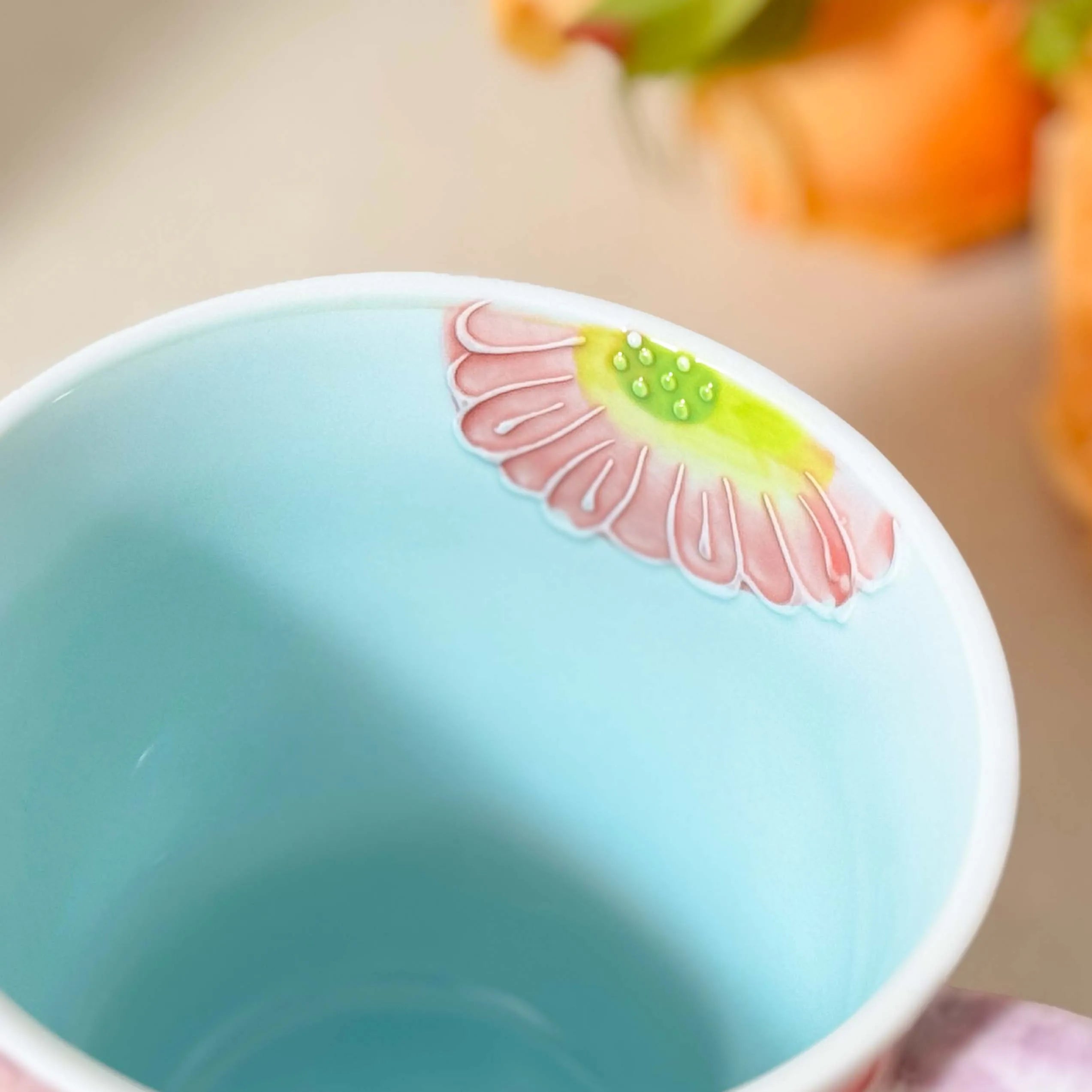 Keramiktasse mit Blumendesign – Japan Stil 501ml