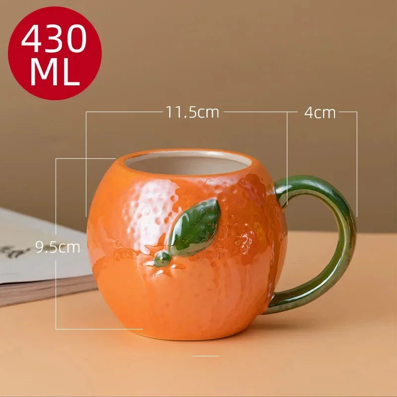 Keramiktassen – Kreatives Fruchtdesign – Kinder & Büro