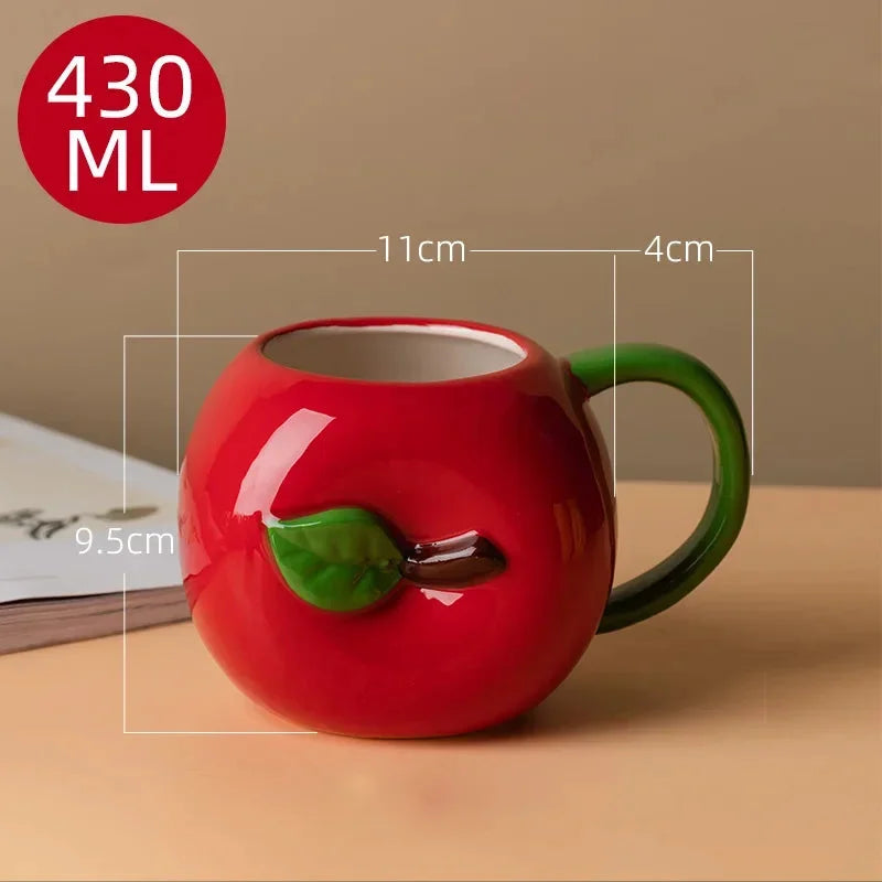 Keramiktassen – Kreatives Fruchtdesign – Kinder & Büro