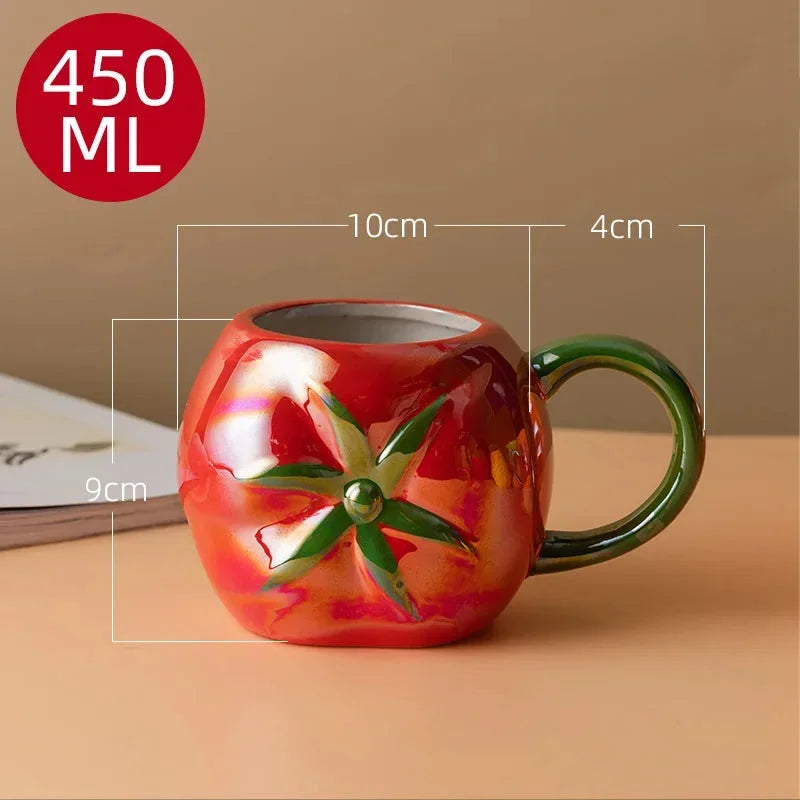 Keramiktassen – Kreatives Fruchtdesign – Kinder & Büro