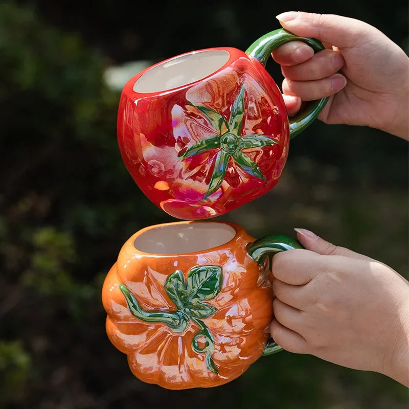 Keramiktassen – Kreatives Fruchtdesign – Kinder & Büro