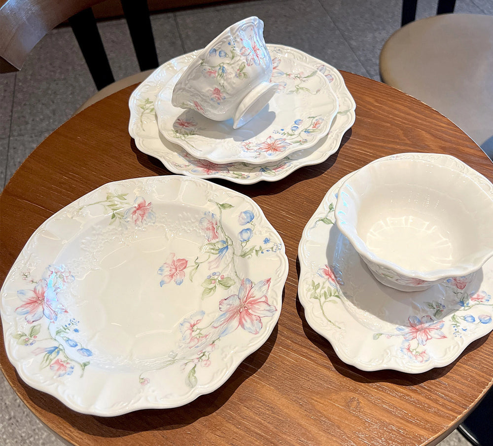 Keramikteller – Französisches Blumendesign – 20.5 cm