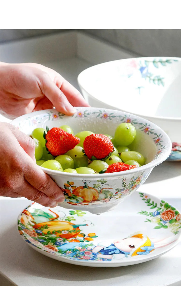 Keramikteller – Gartenstil – Blumenmuster