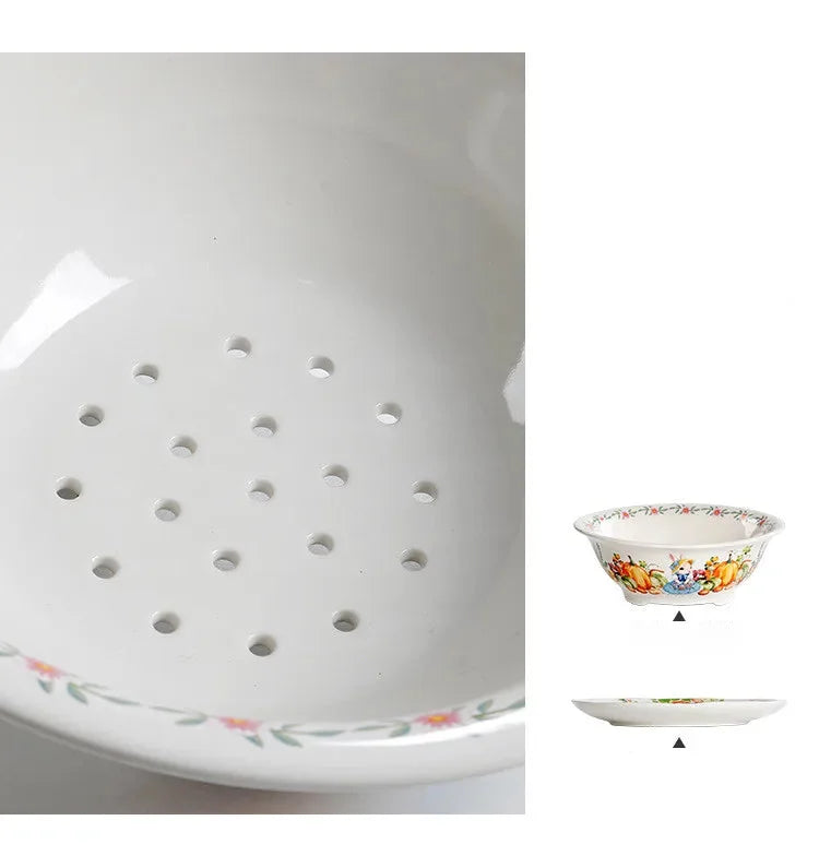 Keramikteller – Gartenstil – Blumenmuster