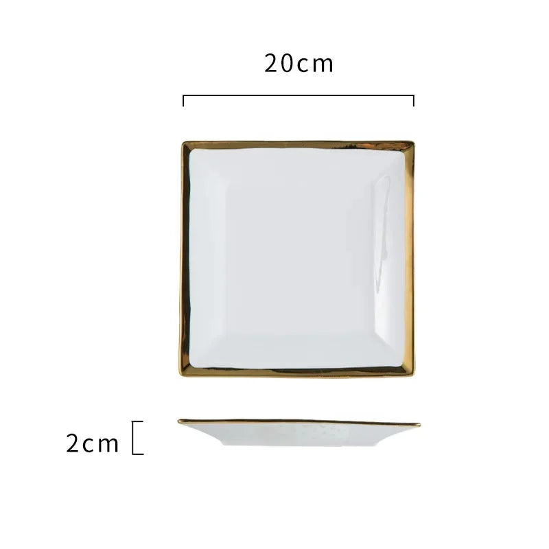 Keramikteller – Modernes quadratisches Design