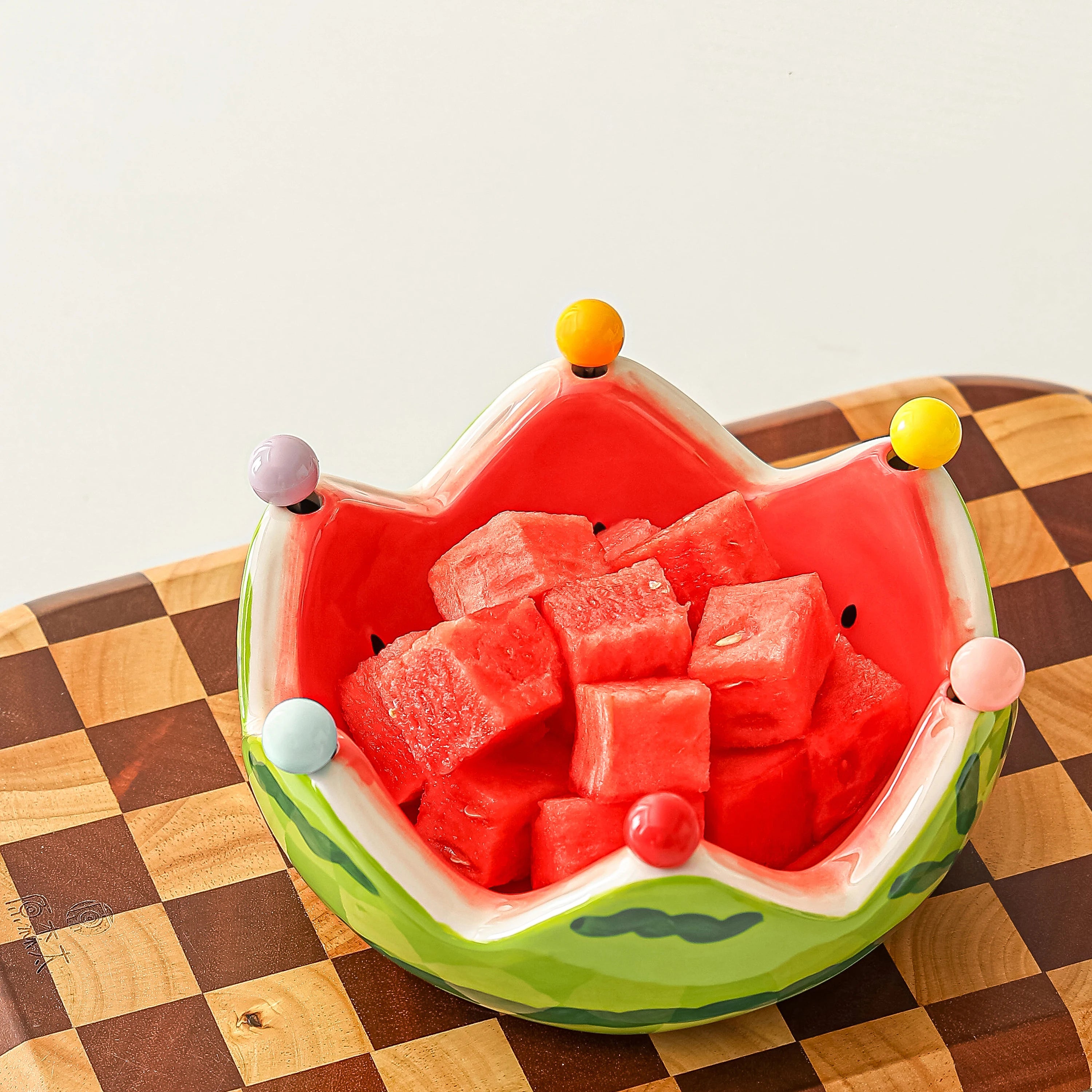 Keramikteller Set – Wassermelonen Design – Hohe Kapazität