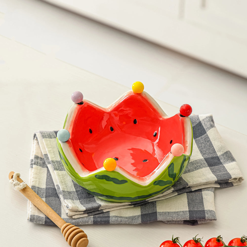 Keramikteller Set – Wassermelonen Design – Hohe Kapazität