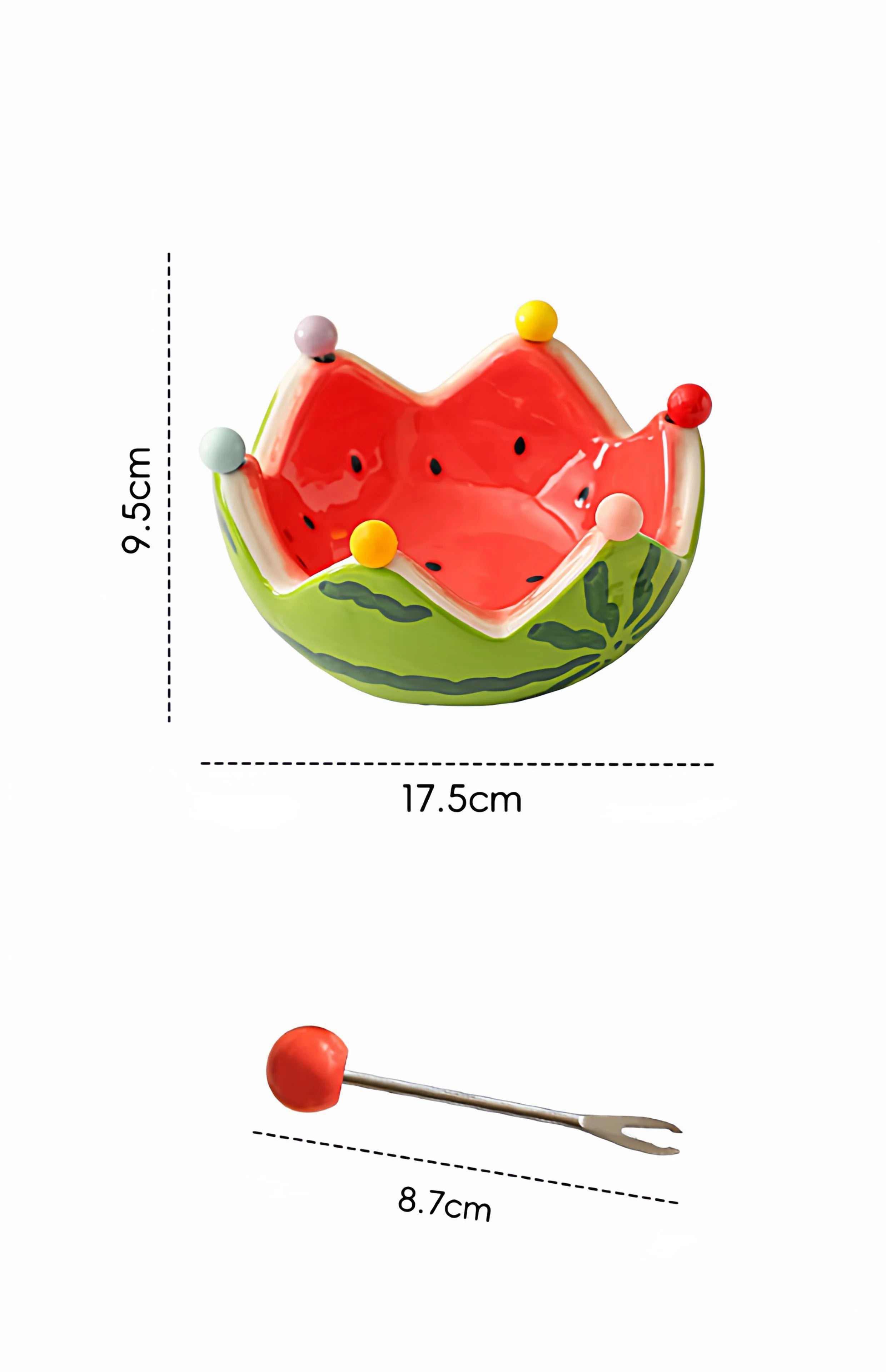 Keramikteller Set – Wassermelonen Design – Hohe Kapazität