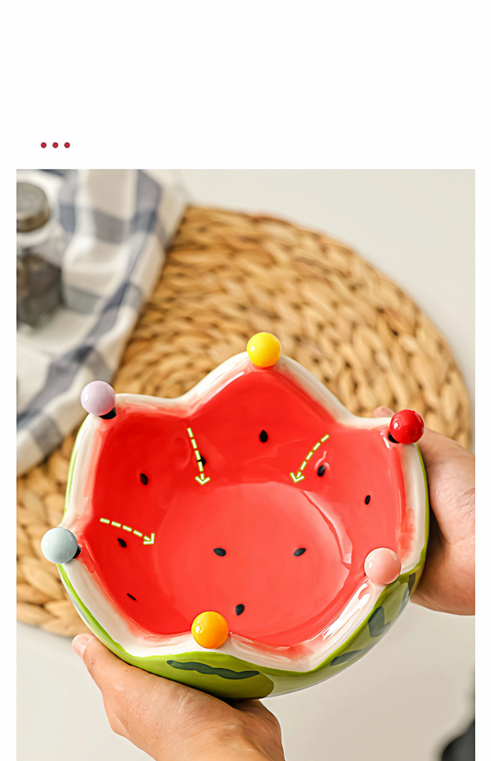 Keramikteller Set – Wassermelonen Design – Hohe Kapazität