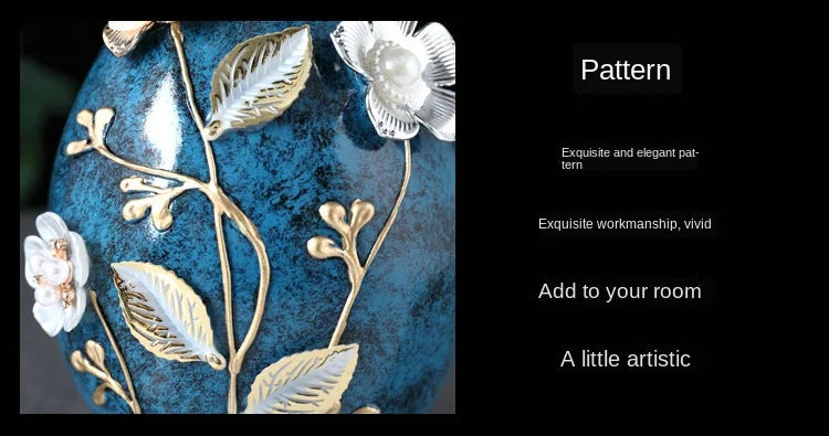 Elegante europäische Keramikvase, Tischdekoration, bestehend aus hochwertigem Porzellan