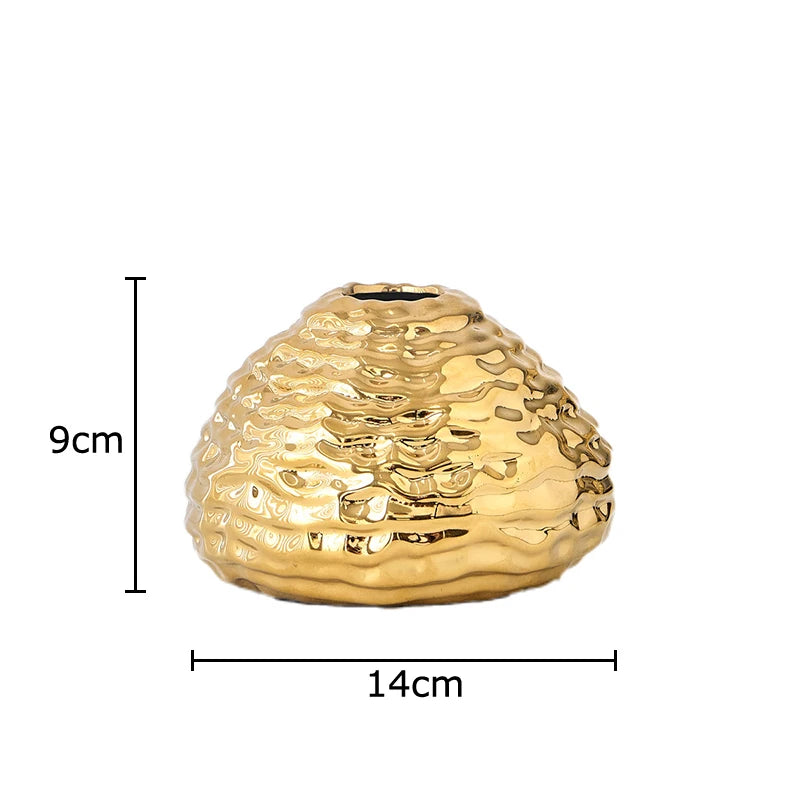 Keramikvase Gold – Modernes Design Tischvase