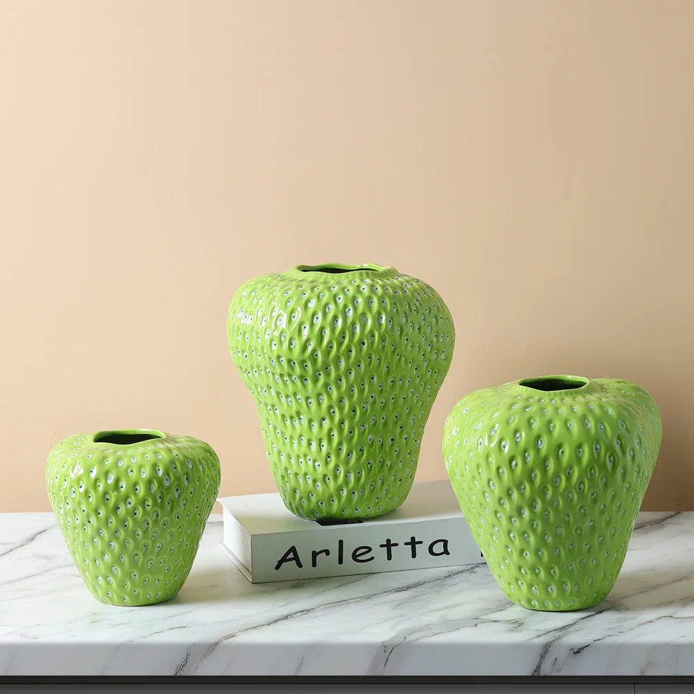 Keramische Erdbeervase – Modern Stil – Grösse M