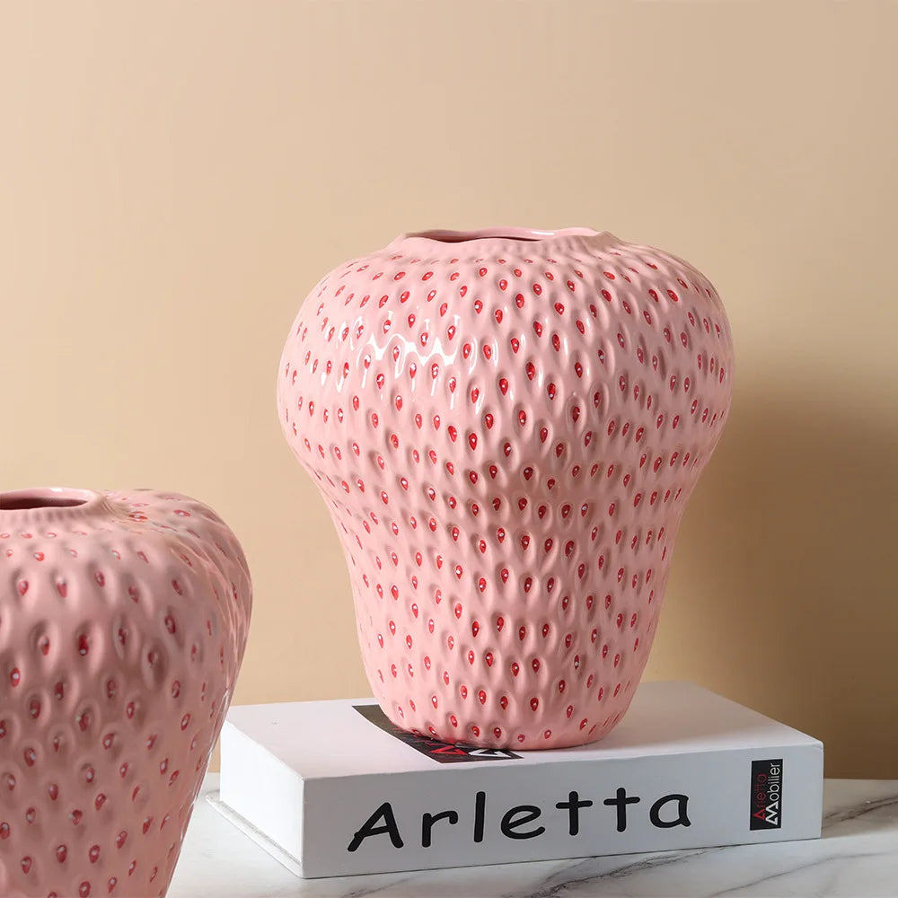 Keramische Erdbeervase – Modern Stil – Grösse M
