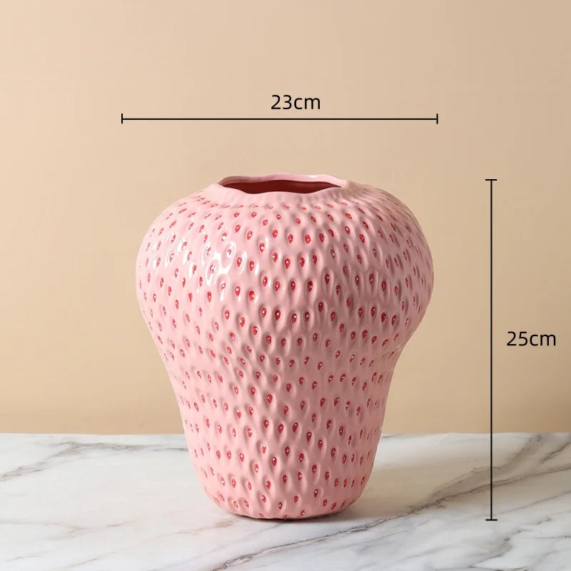 Keramische Erdbeervase – Modern Stil – Grösse M