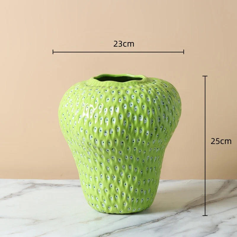 Keramische Erdbeervase – Modern Stil – Grösse M