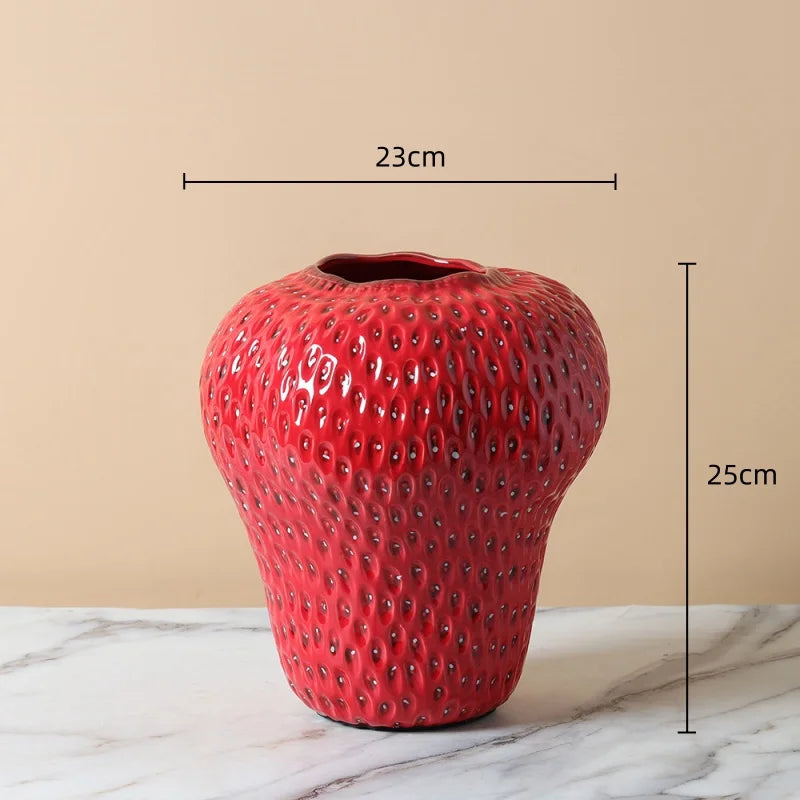 Keramische Erdbeervase – Modern Stil – Grösse M