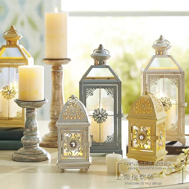 Edelstahl Kerzenhalter, gold und silber, verschiedene Grössen, europäischer Stil